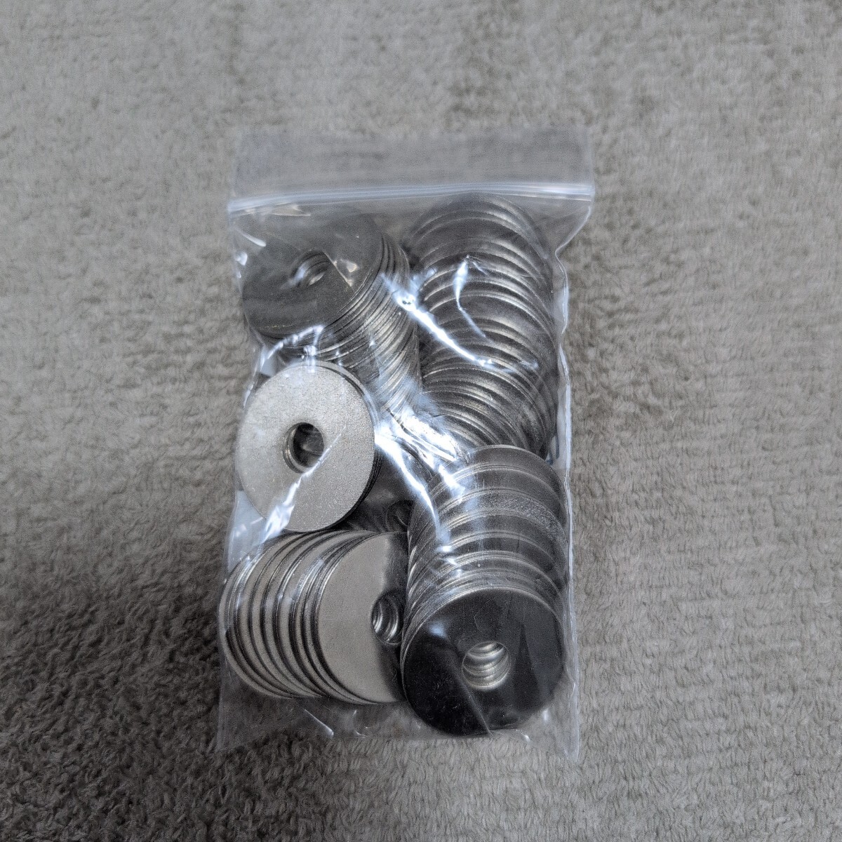 ジャンク品/長期保管品/中古品/メーカー不明/ステンレス/SUS304/平座金/M8用/8.5×30×1.5mm/特大/M8用/1P50個入り拍卖