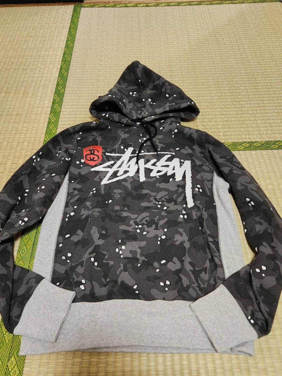 STUSSY パーカー エイプ コラボ APE カモフラ拍卖