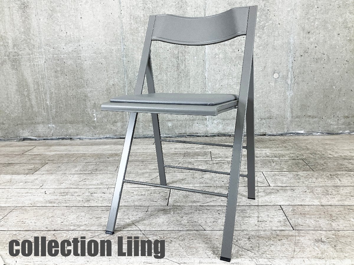 arrmet/アーメット■Pocket/ポケットチェア■フォールディングチェア/折り畳みチェア■シートパッド付■グレー拍卖