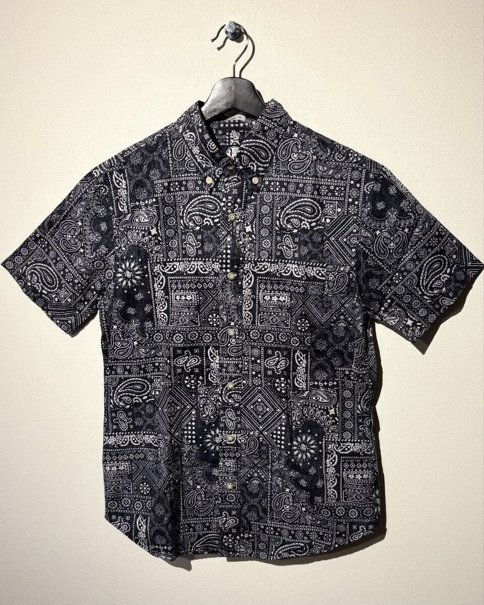 Reyn Spooner / アロハシャツ / SIZE:S / NAVY / Paisley / TAILORED FIT / フルオープン / レインスプーナー ペイズリー ハワイアンシャツ拍卖