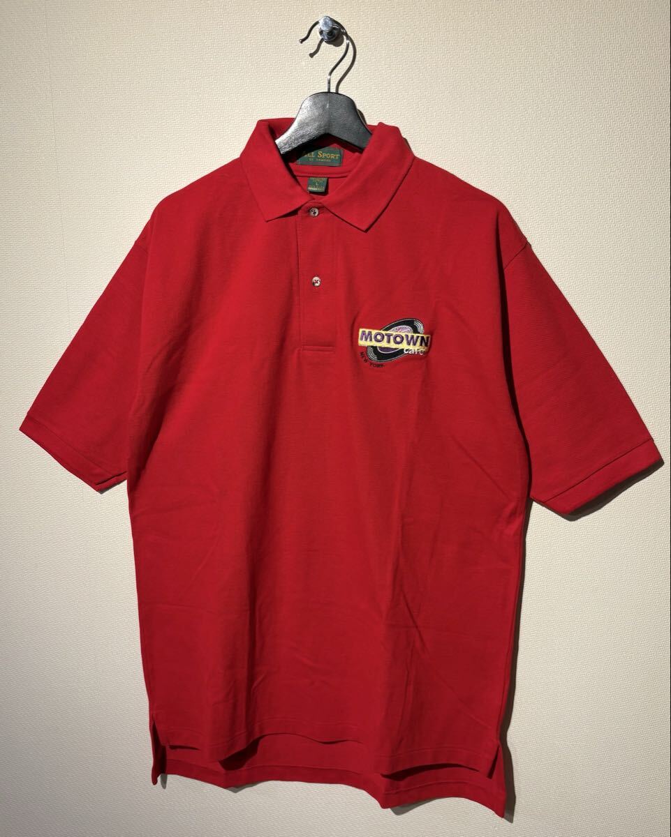 VINTAGE / MOTOWN cafe NEW YORK / ALL SPORT / ポロシャツ / SIZE:L / RED / モータウン カフェ ニューヨーク / POLO SHIRT / 美品拍卖