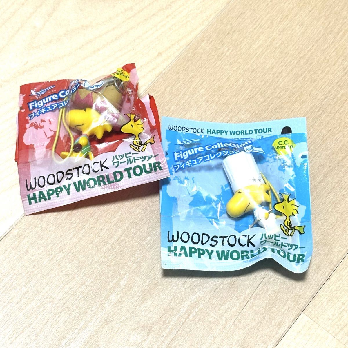 新品未開封 サントリーCCレモン ウッドストック HAPPY WORLD TOUR SUNTORY C.C.Lemon WOODSTOCK フィギュアキーホルダー SNOOPY PEANUTS拍卖