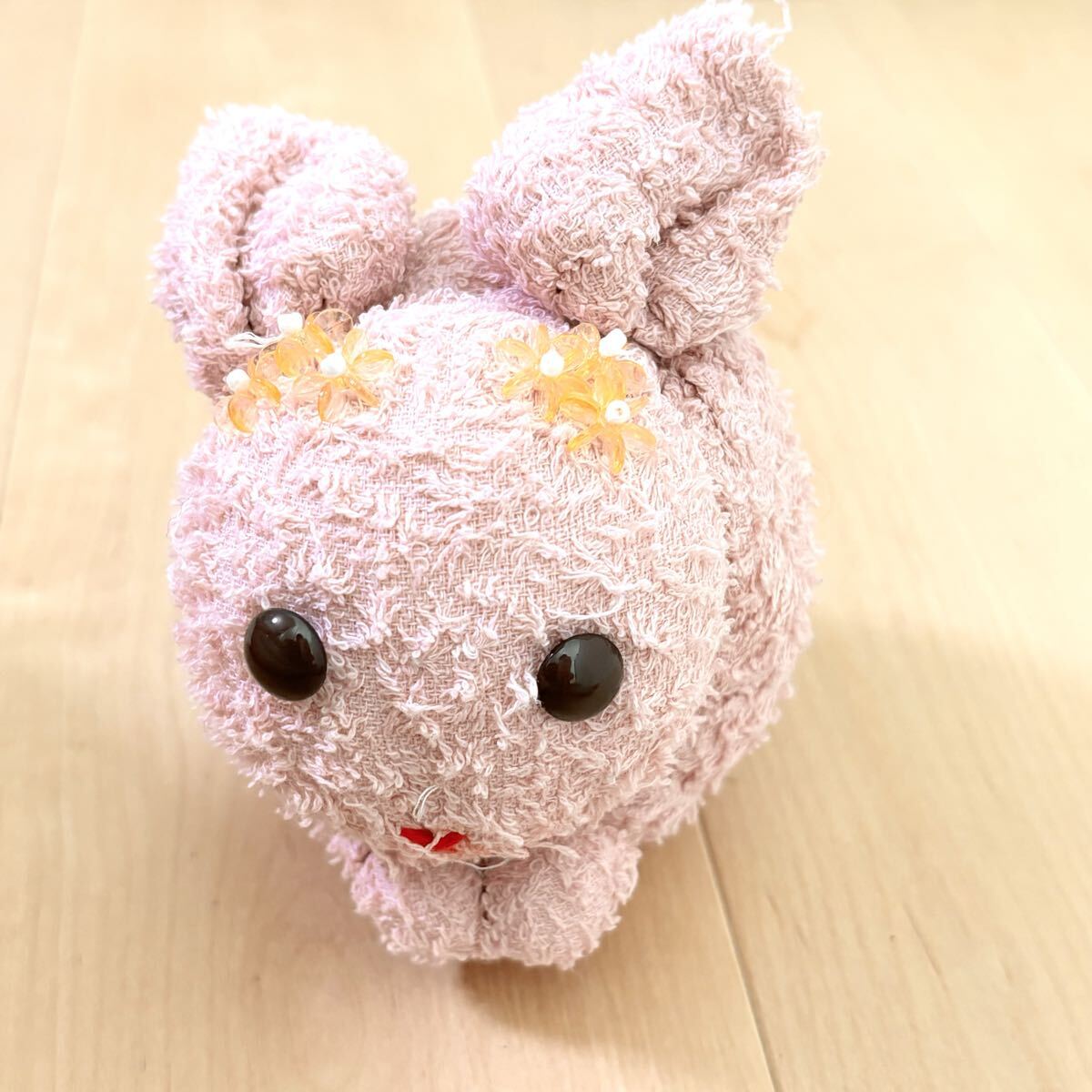 うさぎ タオル人形 ぬいぐるみ ピンク ウサギ 抱きぐるみ 兎拍卖