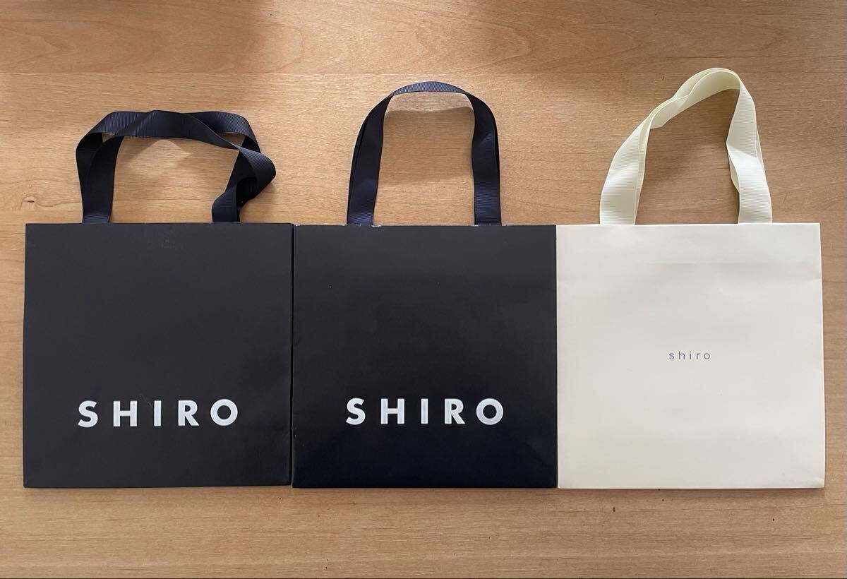 【送料無料】SHIRO シロ ショッパー 紙袋 3枚セット拍卖