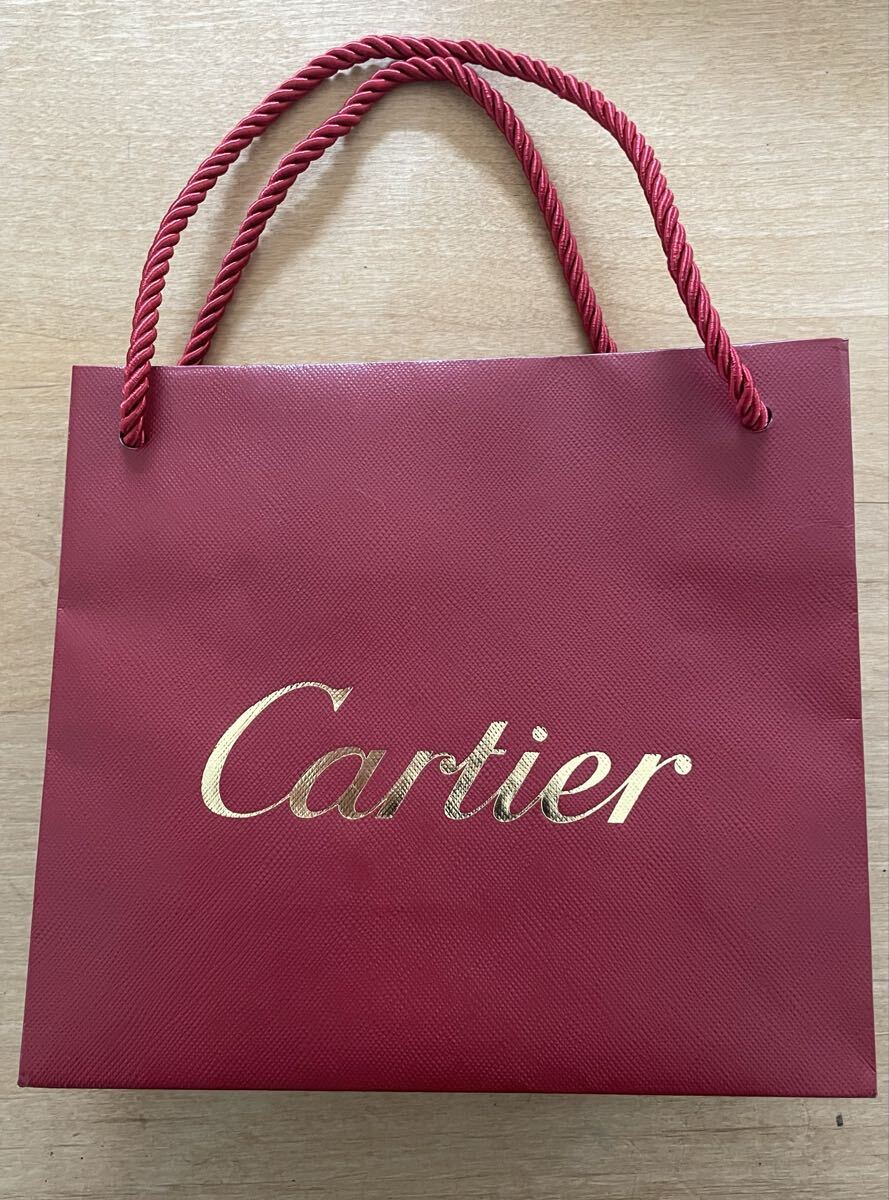 【送料無料】Cartier カルティエ ショッパー 紙袋 正規品 20×18×8cm 小物箱サイズ 拍卖