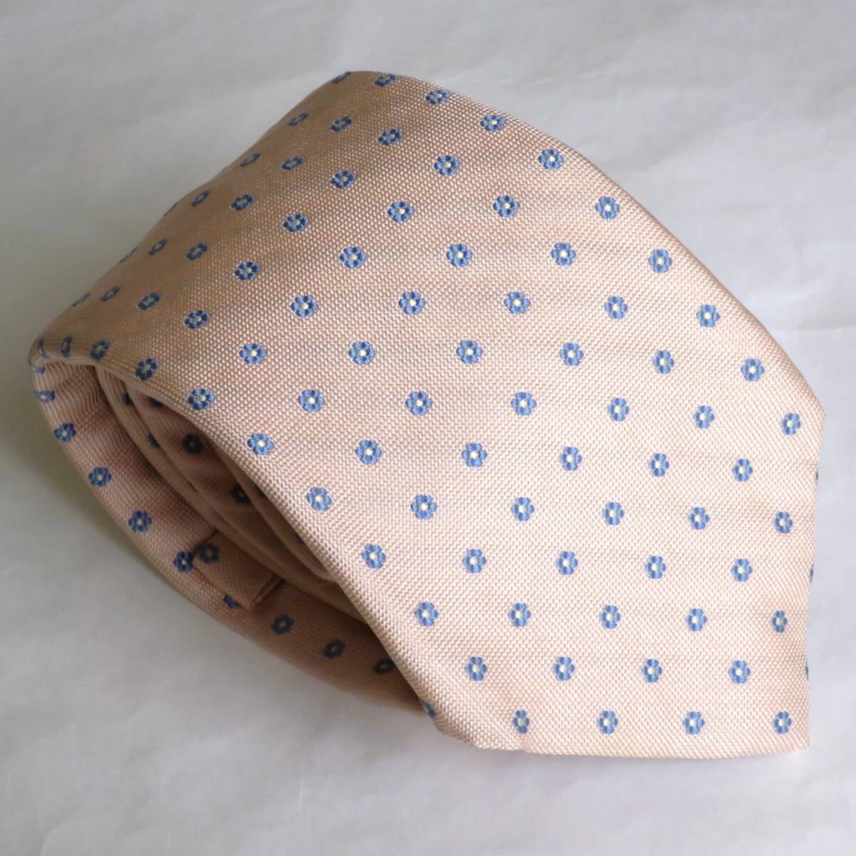 バルバ BARBA セッテピエゲ シルク100% ピンク系 小紋柄 ネクタイ イタリア製 正規品拍卖