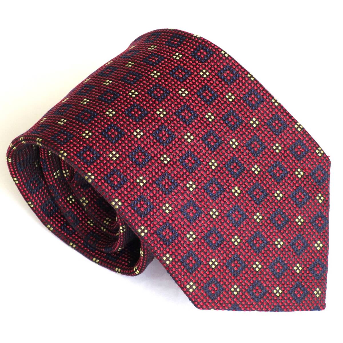 マイケル J. ドレイク Michael J. Drake シルク100% 赤系 小紋柄(3) ネクタイ 英国生地 日本製 正規品拍卖