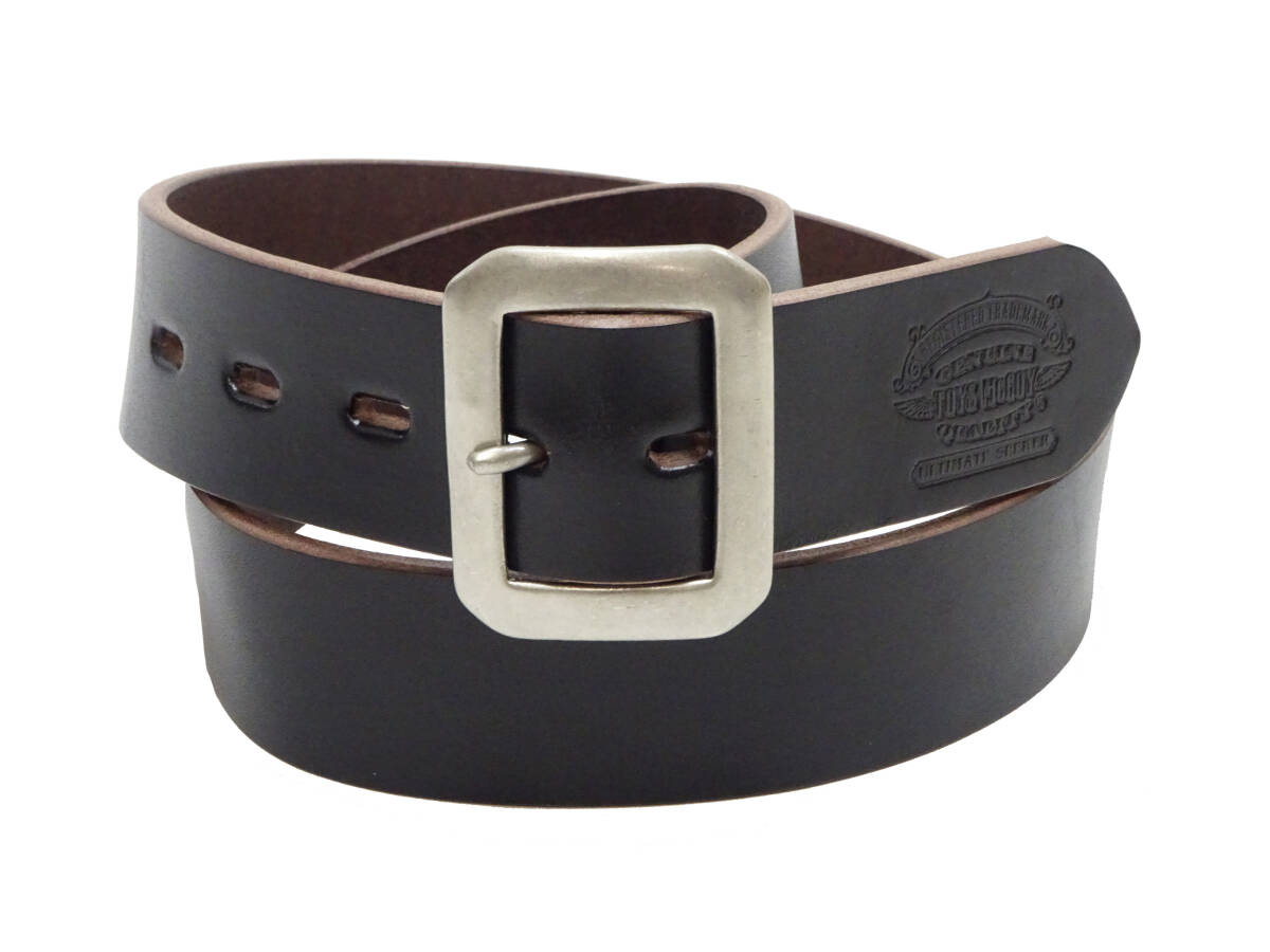 (サイズ 34)トイズマッコイ ベルト TMA2414 TOYS McCOY レザーギャリソンベルト 38mm幅 4mm厚 スクエアバックル レザーベルト 030 黒 新品拍卖