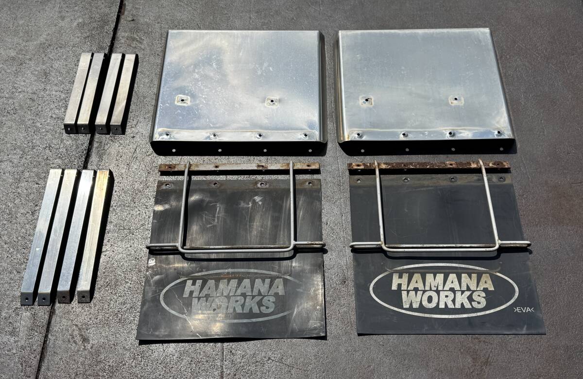 リアフェンダー★ハ型★左右セット★510mm×440mm★14点★ステンレス製★振れ止め金具付★泥よけ★泥除け★ハ式★デコトラ★ハ116U拍卖