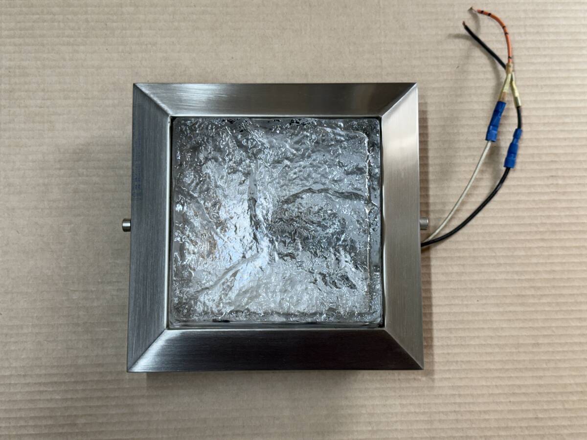 角型シャンデリア★石目ガラス★ダウンライト★175mm×175mm★観光バス★LECIP★1点★点灯確認済★即決★石目175A拍卖