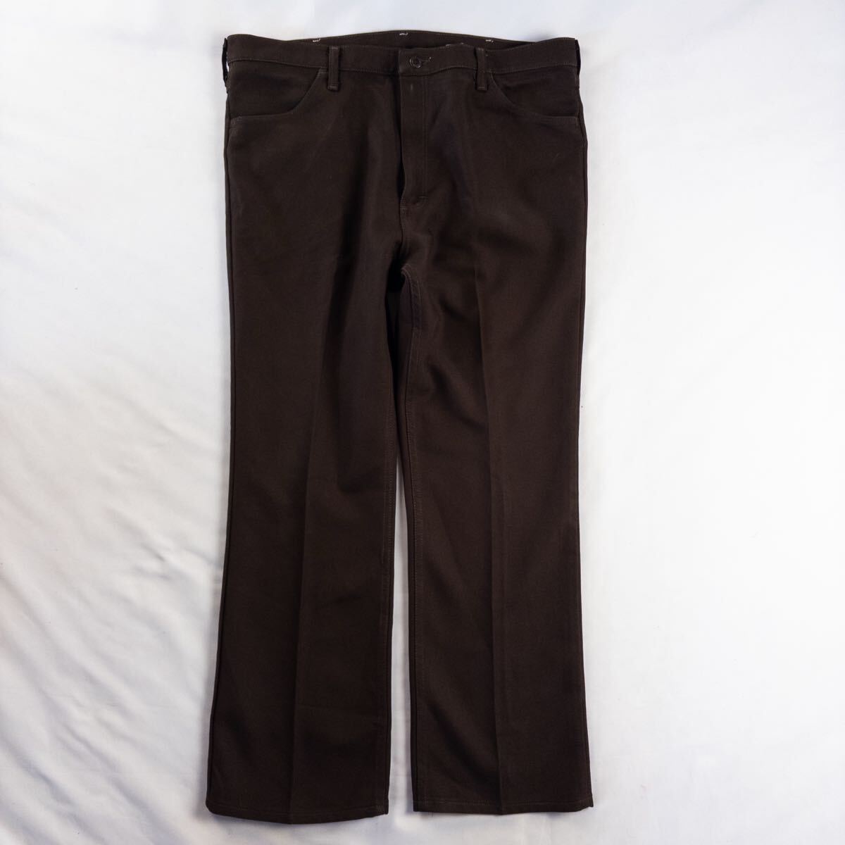 US Vintage 90s Wrangler ラングラー ツイル ノータック ブーツカット フレア ワイド ワーク ランチャーパンツ スラックス トラウザーズ拍卖