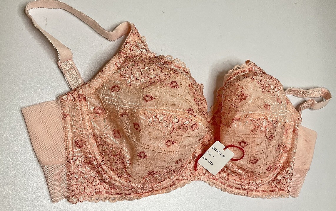 <再値下げ>CR15712ー30 IB⑦【特価】新品 大きい ブラジャー G70 有名ブランド レース 脇高 3/4カップ ストレッチ レディース拍卖