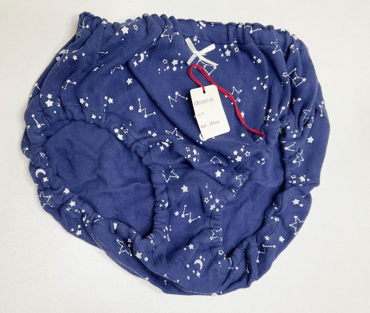 <再値下げ>CR15453-30 IS⑦【特価】新品 小さい ショーツ 165㎝ 2枚組 ネイビー綿100% 深履き ストレッチ おしゃれ 女の子 レディース拍卖