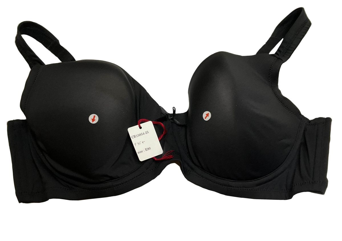 CR15854-25 IB⑦【特価】新品 ブラジャー E90 1枚 ブラック 有名ブランド 3/4カップ ストレッチ おしゃれ 華やか レディース拍卖