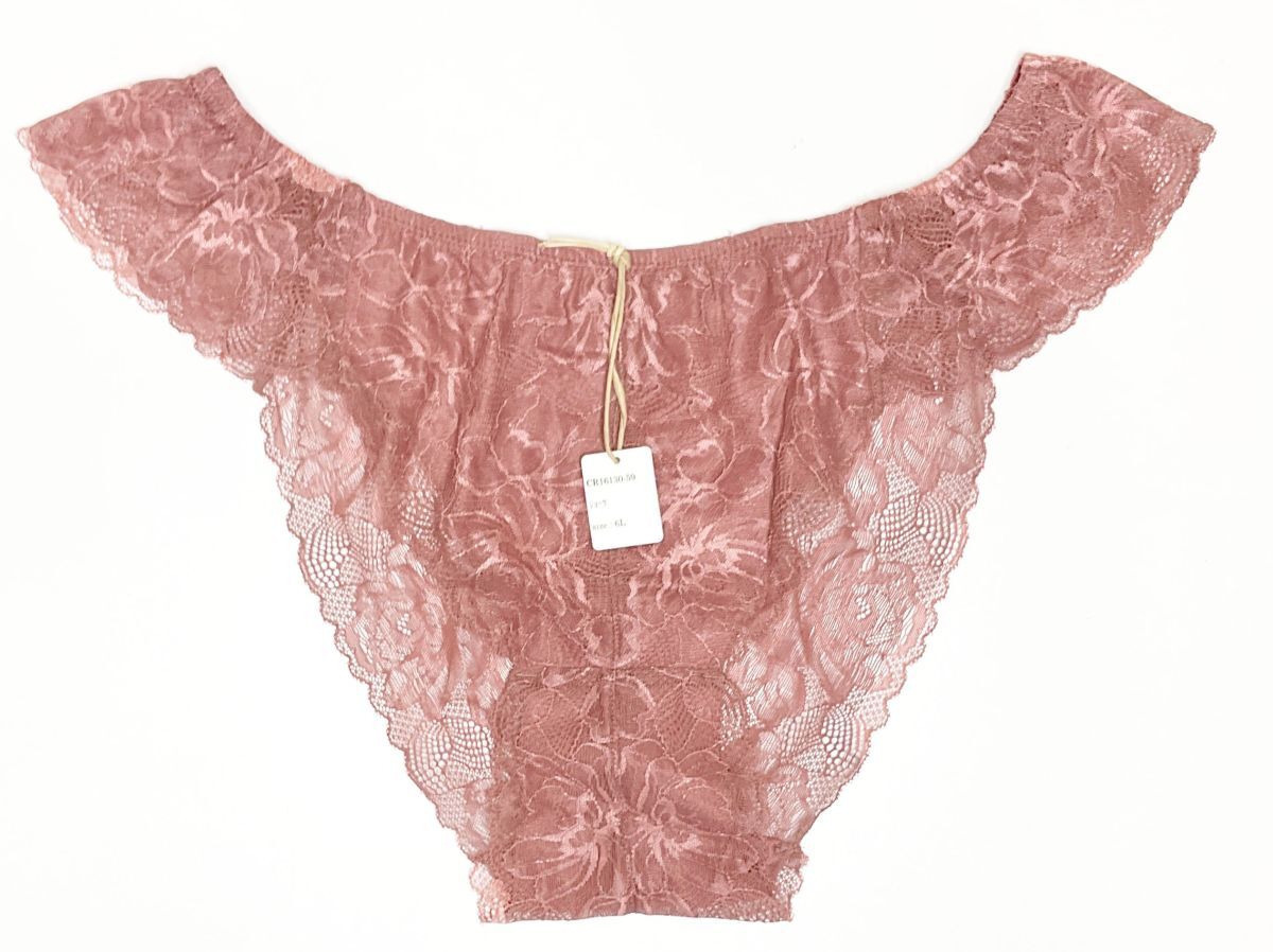 <再値下げ>CR16130-59 IS⑦【特価】新品 ショーツセット 6L 2色2枚組 グレー系 レース 花柄 深履き ストレッチ レディース拍卖