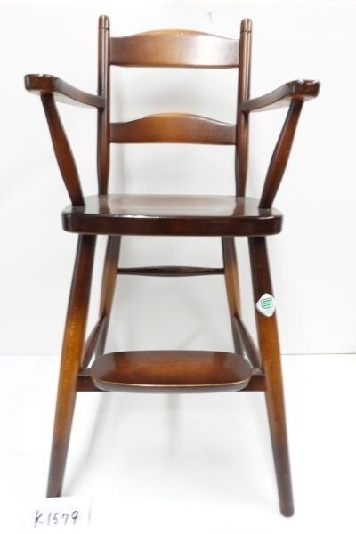 【k1579】飛騨産業 キツツキマーク 乳幼児用ハイチェア ベビーチェア 子供椅子 木製 ダイニングチェア拍卖