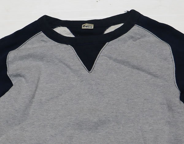 SW31フラッドヘッドFLAT HEAD古着スウェット50’Sビンテージ復刻フリーダムスリーブ両V切り替えトレーナーM日本製オールドスタイル拍卖