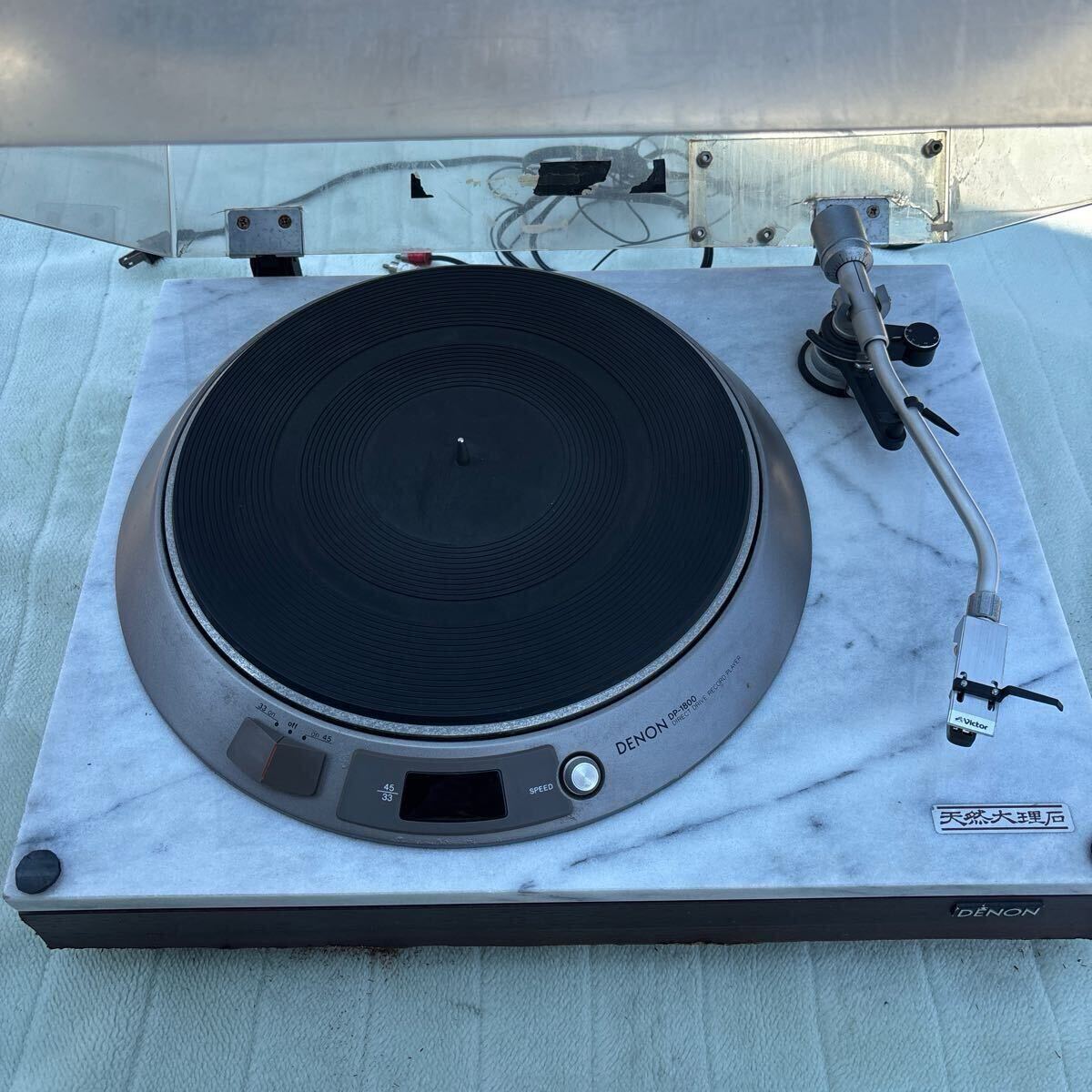 DENON デノン DP-1800 天然大理石 レコードプレーヤー ターンテーブル 音響機器 通電確認済 現状売り切り拍卖