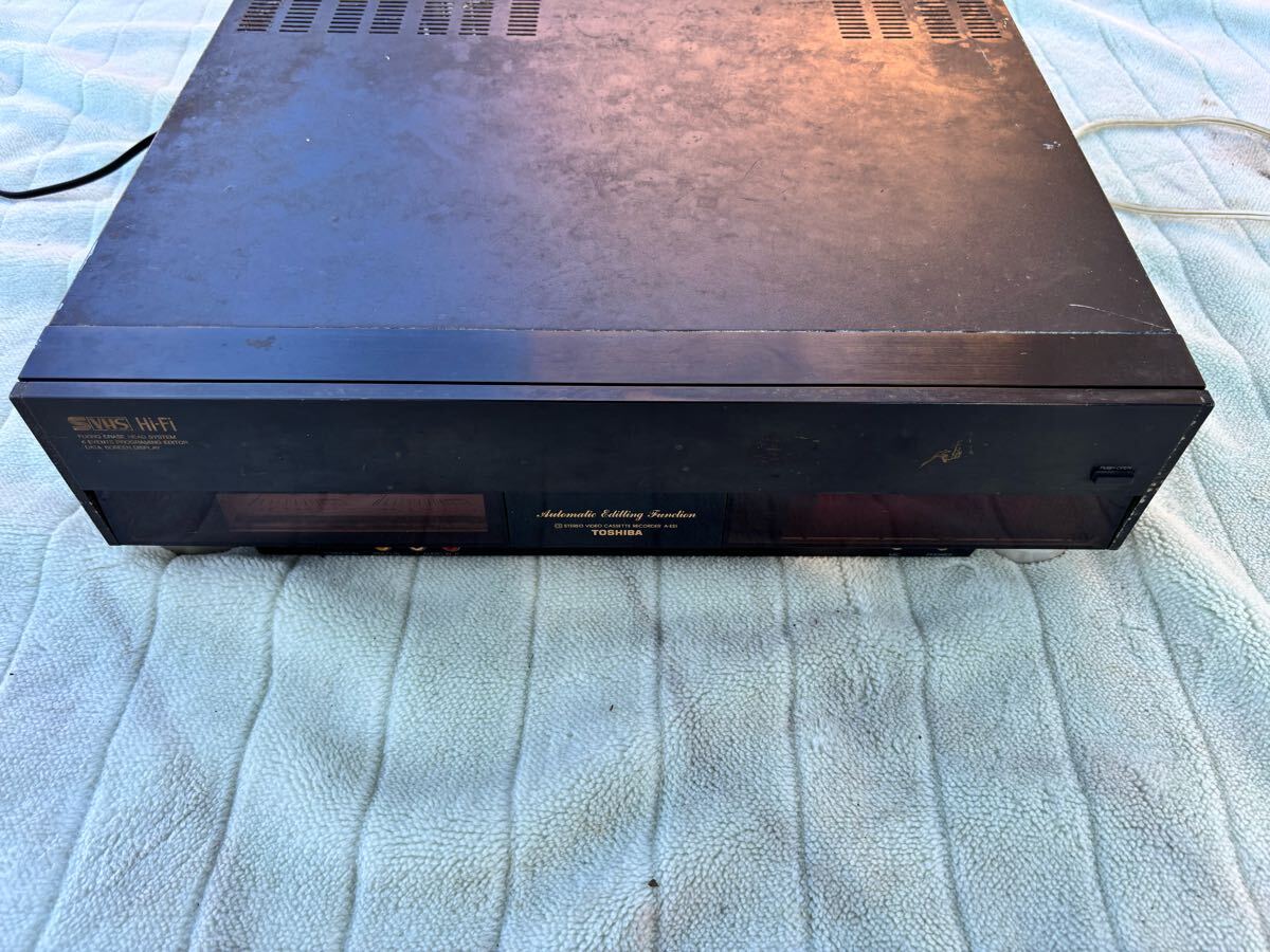 TOSHIBA 東芝 A-ES1 ビデオデッキ VHS 当時物 高級機 ノスタルジー 昭和 平成初期 ビンテージ 現状 ジャンク品拍卖