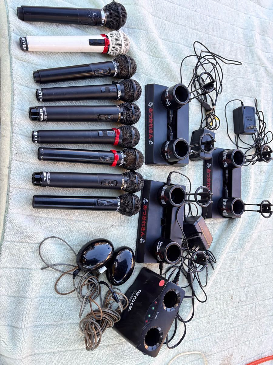 BMB ビーエムビー WM-950 WM-840 ワイヤレスマイク おつかれさん 充電スタンド 赤外線レシーバー セット ジャンク扱い まとめて 現状売り切拍卖