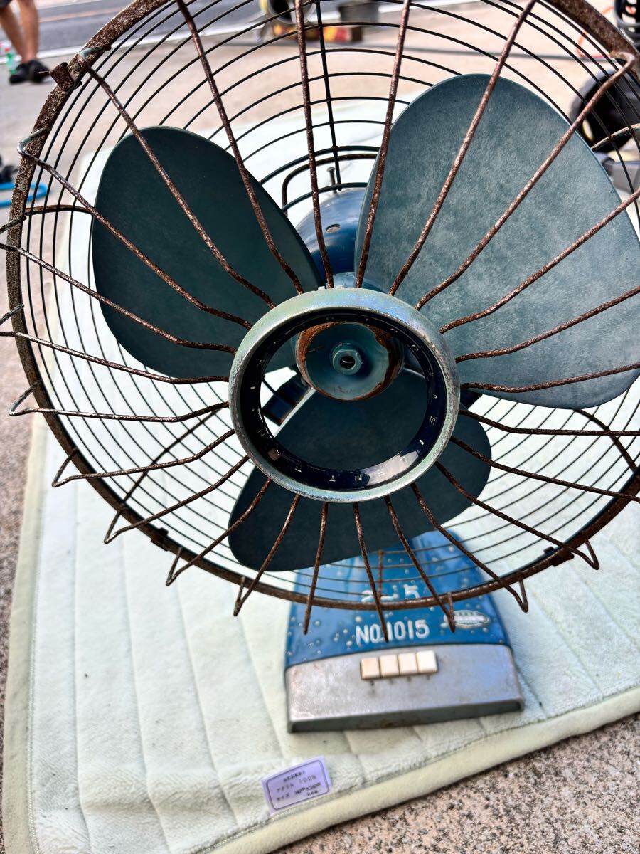 富士電機 FUJI FKS 3061 SILENT FAN 扇風機 昭和レトロ アンティーク 3枚羽 30cm 当時物 ブルー 青系 現状 ジャンク拍卖
