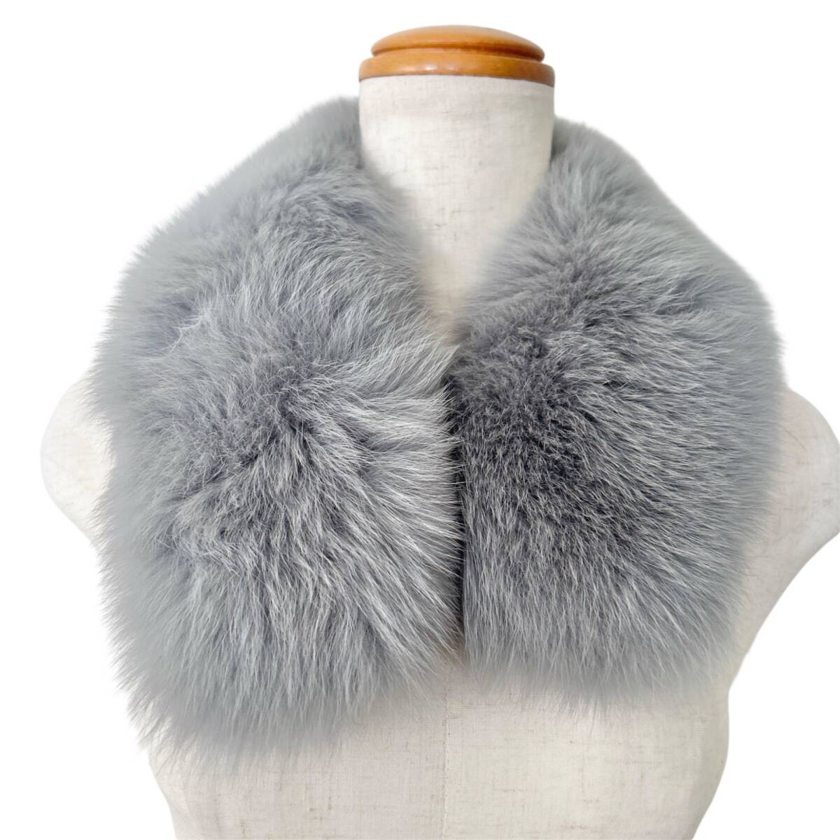 未使用タグ付 SAGAFUR サガファー リアルファー ティペット つけ襟 ブルーフォックス ②拍卖