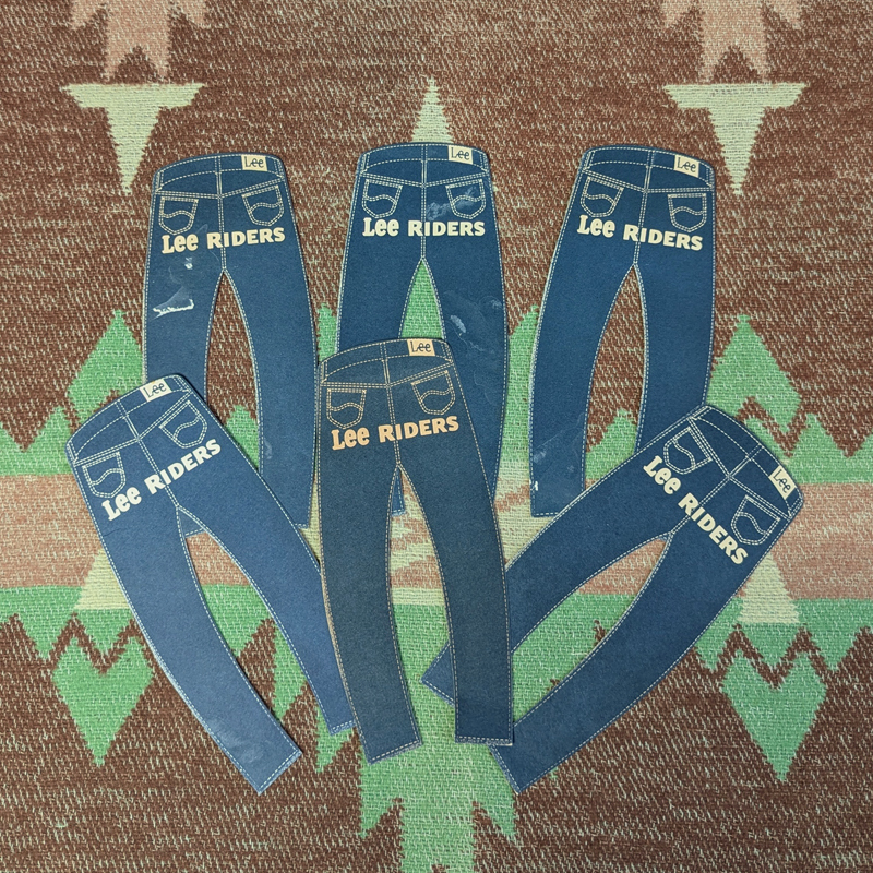 6枚【Lee RIDERS】 50s60s ジーンズ型 アドバタイジング デッドストック ビンテージ リー ライダース デニム 101 カウボーイ 50年代 60年代拍卖
