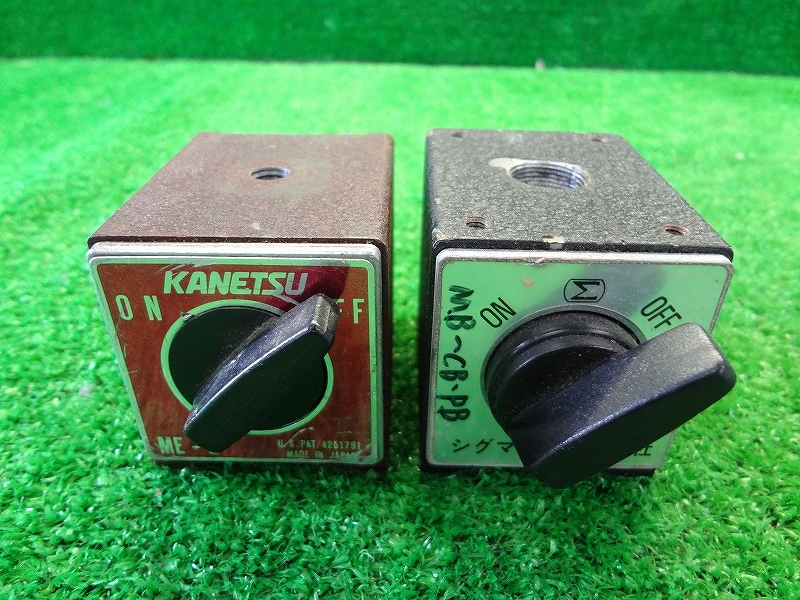 Kネお0467■KANETSU カネツ シグマ光機■マグネットホルダ台 2点セット■ME-2 MB-CB-PB■マグネットベース マグネットホルダー拍卖