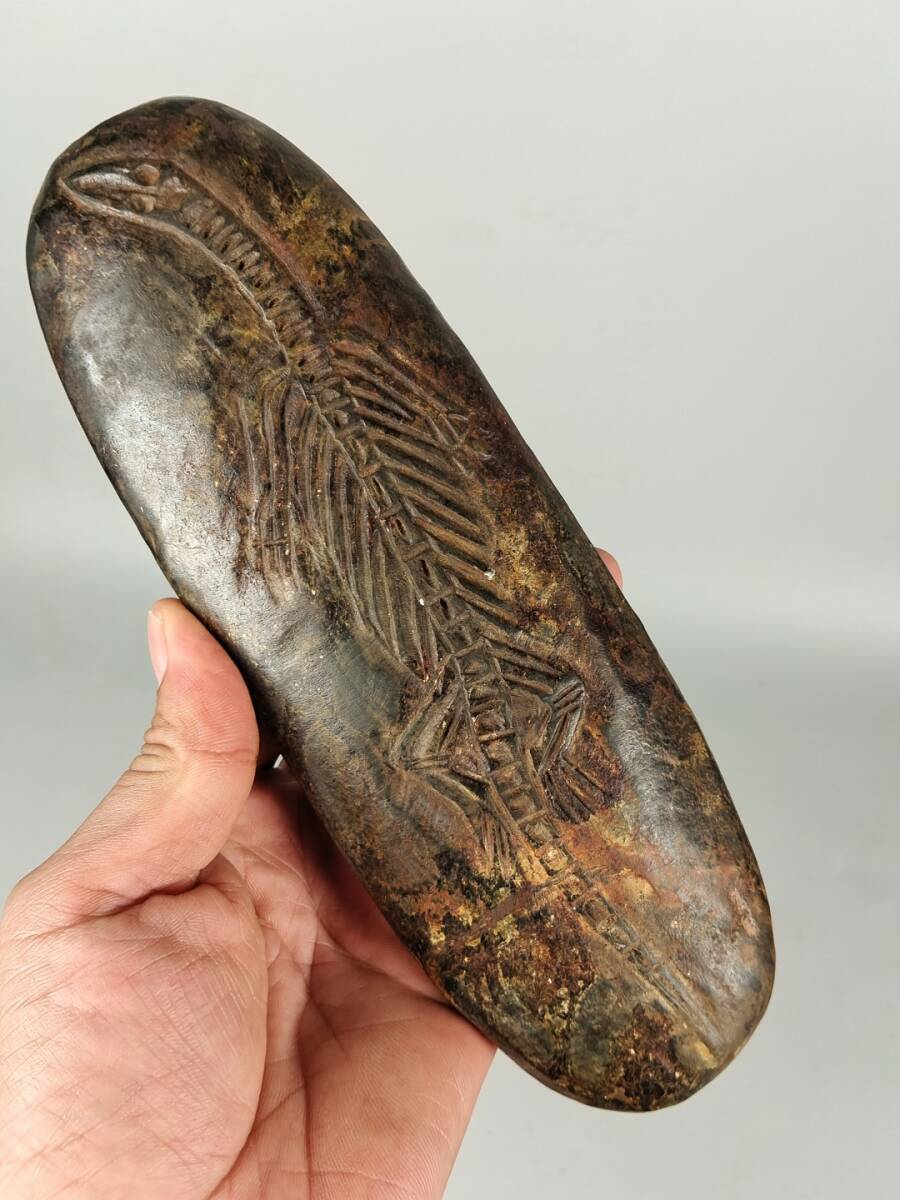 TM9#8740【3.1】人間国宝 中国骨董 和田玉 玉石 印章 彫刻品【紅山文化隕石刻字原石】 時代物 本物 珍品旧蔵 伝世家珍拍卖