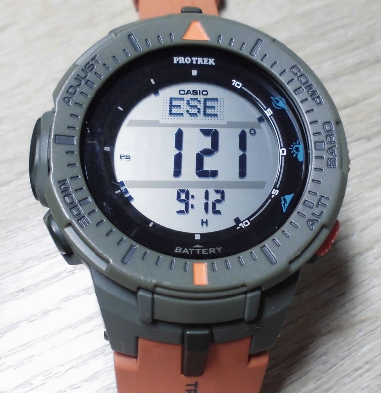 美品!希少カラー 送料390円~ カシオ プロトレック PRG-300-4JF カーキ オレンジ 方位 気圧 高度 温度計測可能 タフソーラー PROTREK拍卖