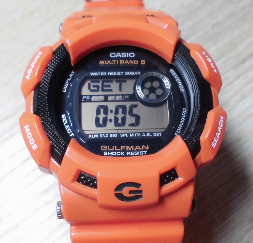 極美品!送料390円~!カシオ ジーショック GW-9100R-4JF 電波ソーラー メンインレスキューオレンジ ガルフマン G-SHOCK GULFMAN拍卖