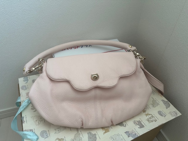 フランシュリッペ 猫ねこ金具もくもく2WAYショルダーバッグ拍卖