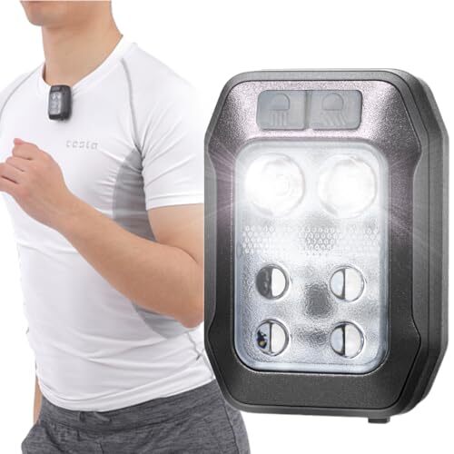 ブラック ランニング ライト ネックライト ウォーキング 散歩 充電式 クリップライト (ブラック)拍卖