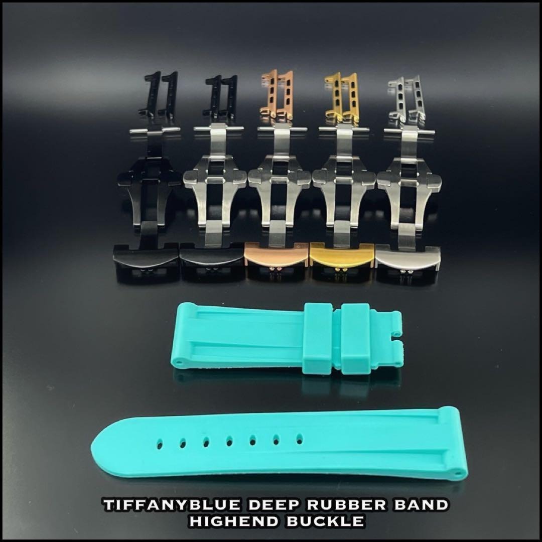 ティファニーブルー アップルウォッチ ラバー ベルト バンド ワイド サイズ 49mm ウルトラ ultra 24mm幅拍卖