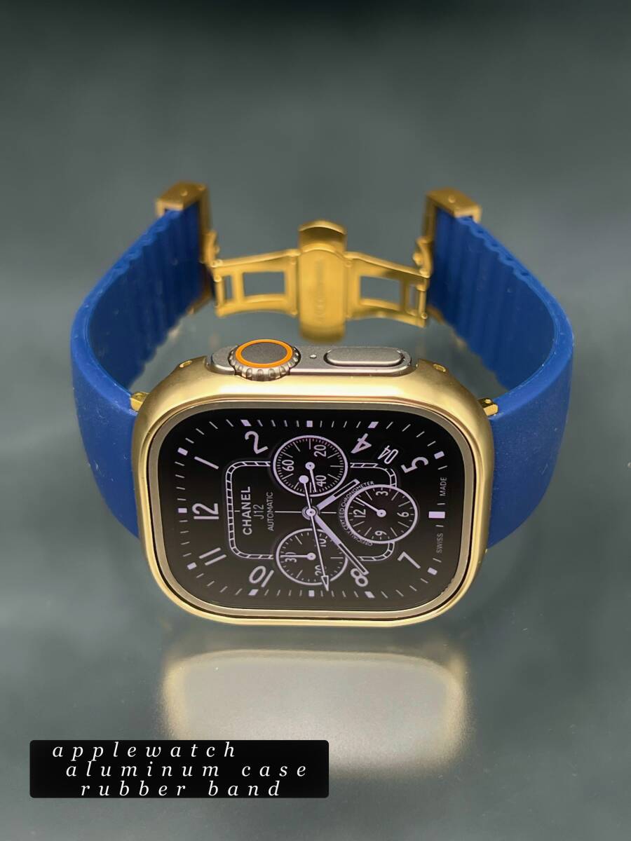 49mm 49ミリ ウルトラ アップルウォッチ アルミニウム カバー ケース ワイド ラバー ベルト 特殊バックル ultra Apple Watch拍卖