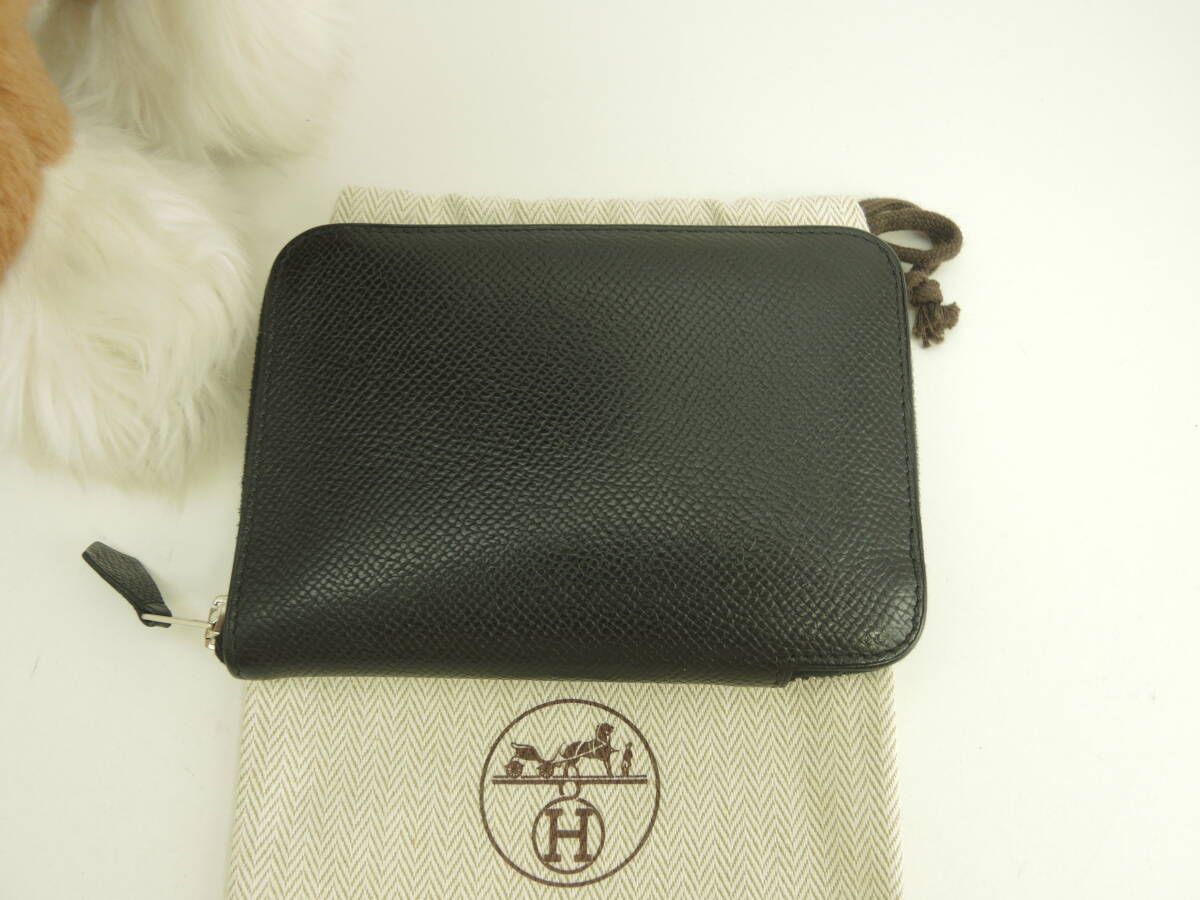 エルメス アザップコンパクト ヴェルティカル ヴォーエプソン黒 スモールウォレット 財布@□L拍卖