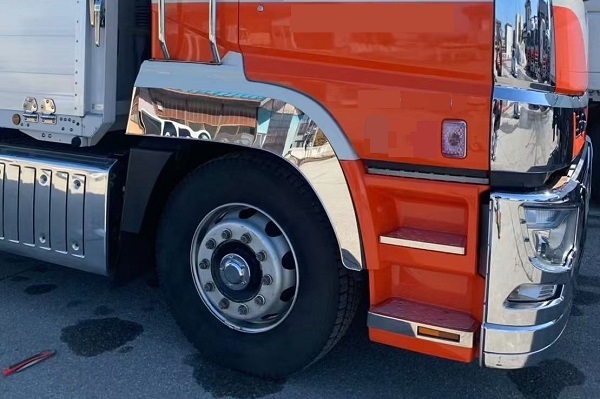 ●高さ22cm 丸棒巻き●新品⇒ふそう 17スーパーグレートステンレス オーバーフェンダー 幅広タイプ マッドガード 泥除け :F-FK17Ⅱ拍卖