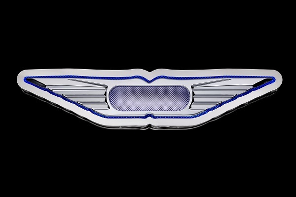 ●日野バスマーク 大型用 アンドン 丸棒巻き8mm ステンレス鏡面 行灯 デコトラ:大-青拍卖