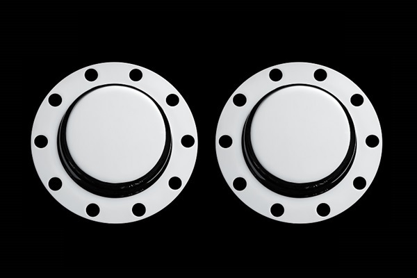 ISUZU 07ギガ&17ファイブスターギガ用■新品⇒大型トレーラーヘッド用22.5 メッキ リアハブキャップ デコトラ:GIGA-19 22.5A-10穴拍卖