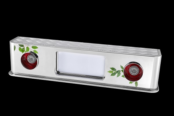 トレーラーヘッド用●アルナアンドン丸棒1.2cm●新品⇒ステンレス リアバンパー リフトガード 長さ120cm 高さ26cm デコトラ:120-2連A拍卖