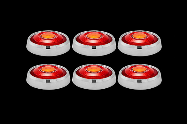 ジャパンテール小■新品⇒超薄型 ランプ 6個セット 濃赤&橙色 JB ヤンキーテール スカイライン ケンメリ ヨンメリ デコトラ:HH小,リング拍卖