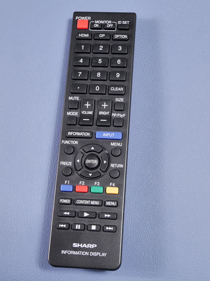 シャープ インフォメーションディスプレイ用リモコン RRMCG1020MPPZ 【匿名送料無料】拍卖