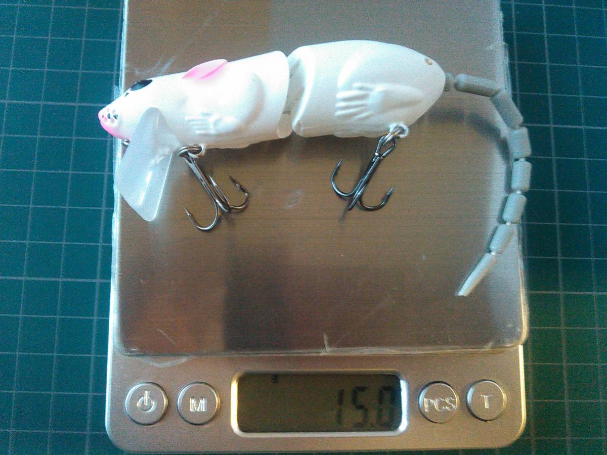 ネズミのジョイントルアー 15cm 15g カラー2 検)B級ルアー 珍品 ブラックバス マスキー パイク 野池 ナマズ 鼠 鯰 拍卖
