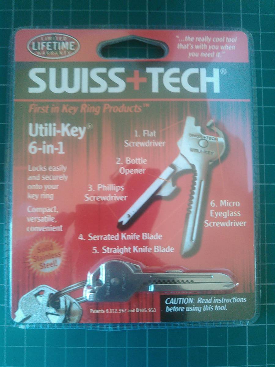 SWISS+TECH UTILI-KEY 6in1 検)キャンプ アウトドア キーホルダー 10徳ナイフ サバイバル キーホルダ フィッシング 釣り 栓抜き 拍卖
