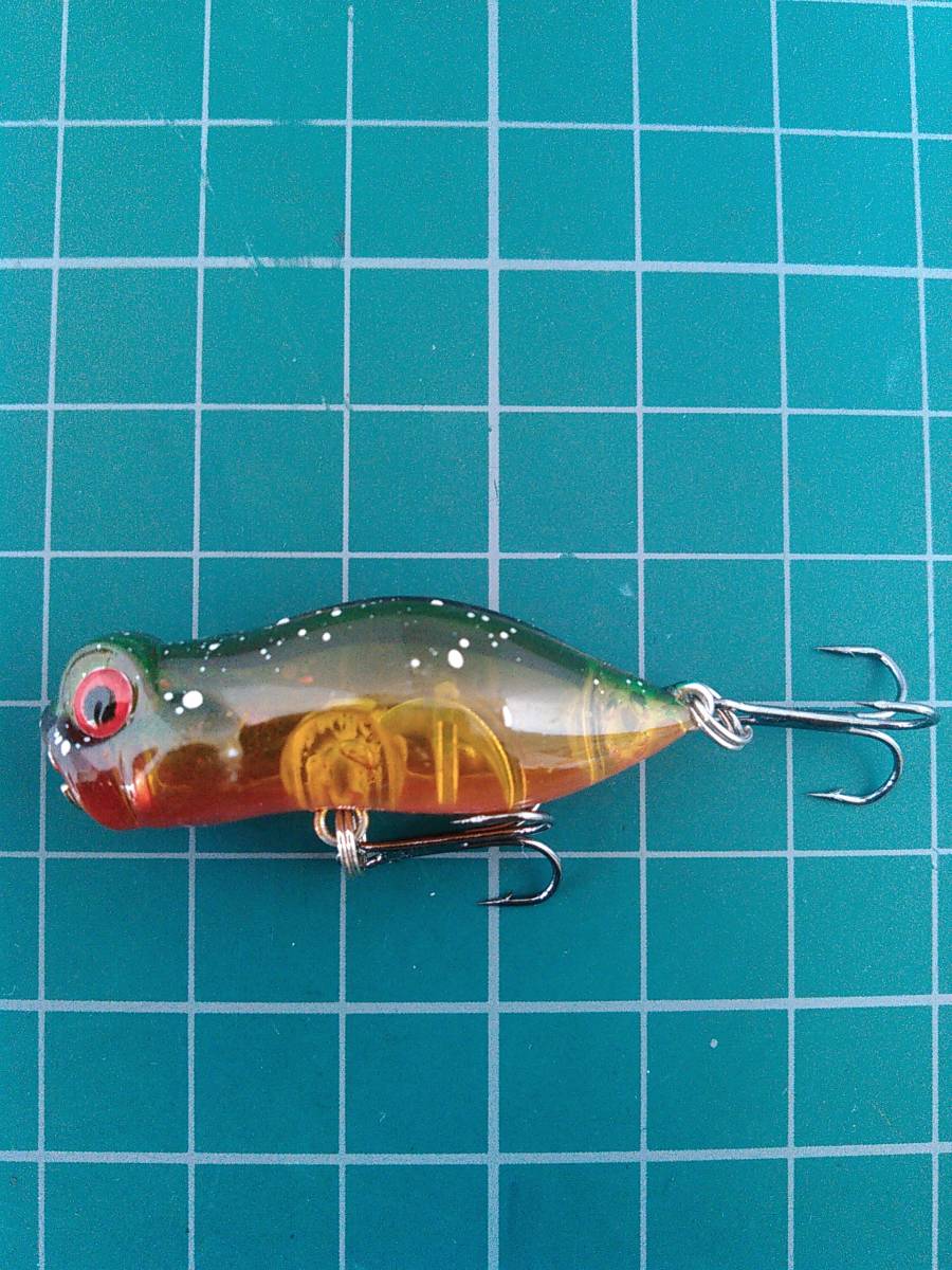 小型カエルポッパー 40mm 3.5g グリーンバックC 検)B級ルアー 珍品 野池 トラウト ブラックバス ブルーギル チヌ チニング シーバス拍卖