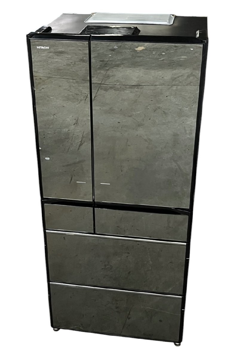 家財便重量加算あり HITACHI R-X6700F (X) 2015年製 6ドア 冷凍 冷蔵庫 670L 自動製氷 真空チルド 電動ドア 電動引き出し 日立 【保証品】拍卖