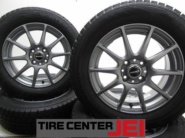 15インチ WM02 185/65R15 5.5J+43 100 コンパクトカー 中古スタッドレスタイヤホイール【4本セット】 送料無料(SA15-4571)拍卖