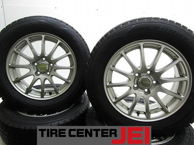 15インチ WM02 195/65R15 6J+45 100 プリウス バリ溝 中古スタッドレスタイヤホイール4本セット送料無料(SA15-4574)拍卖