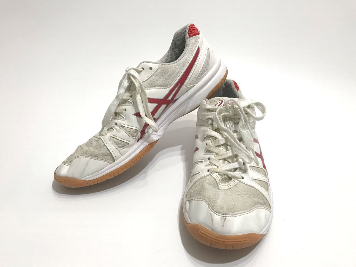 ■【YS-1M】 アシックス ASICS スニーカー ■ インドアシューズ 体育館 27.5cm ホワイト 白 × レッド 赤 【同梱可能商品】■D拍卖