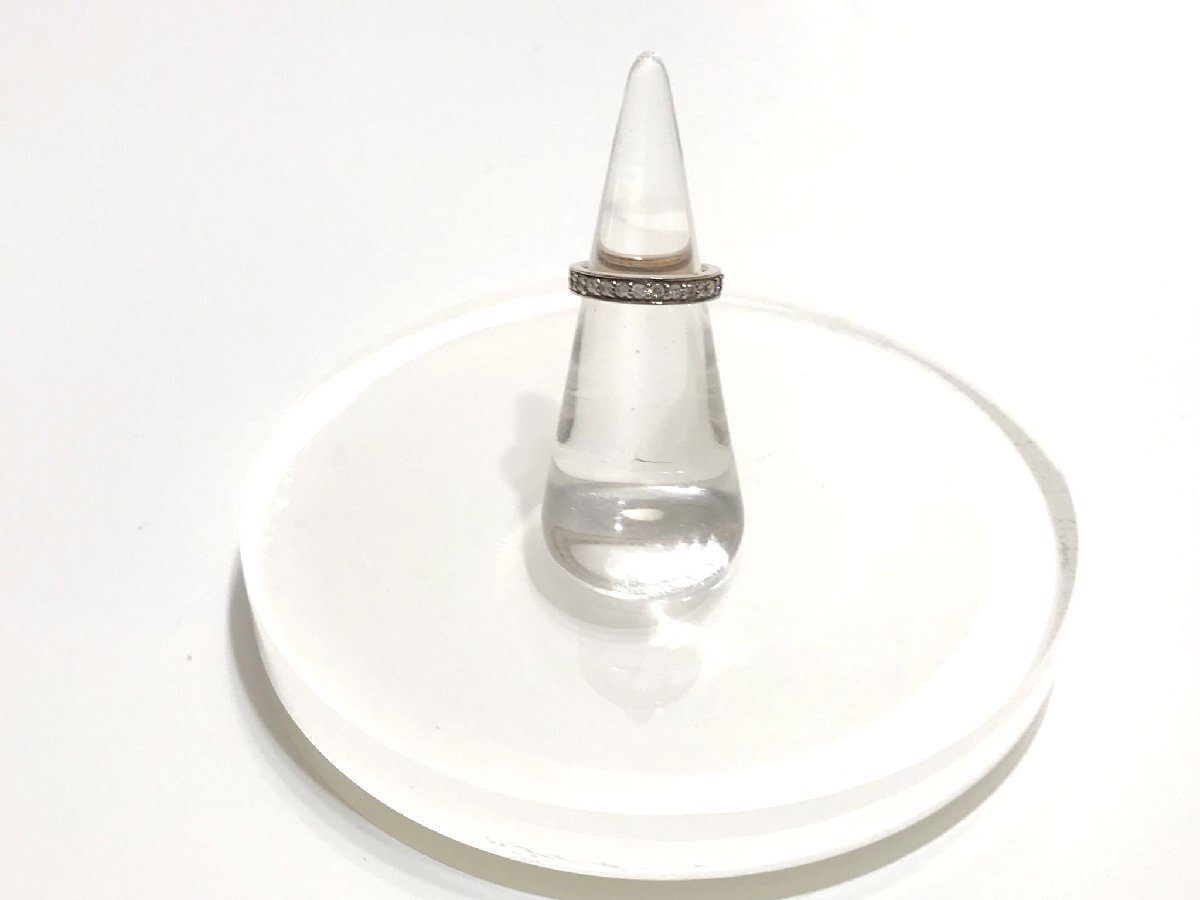 ■【YS-1】 エテ ete ピンキーリング ■ ラインストーン 指輪 3号 銀製 SILVER シルバー ゴールド系 × クリア系 【同梱可能商品】■D拍卖